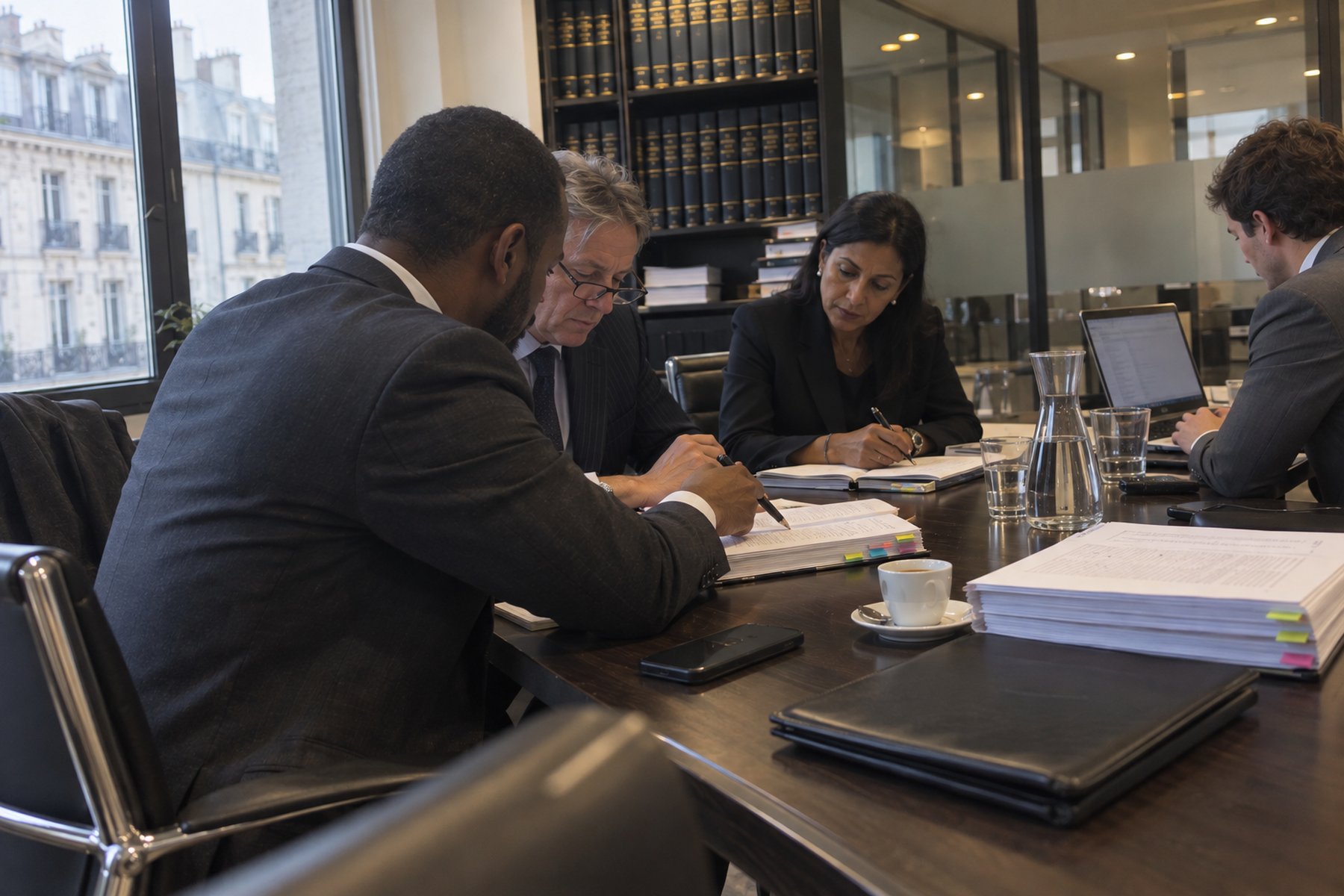 Negotiating a contract in English at a law firm